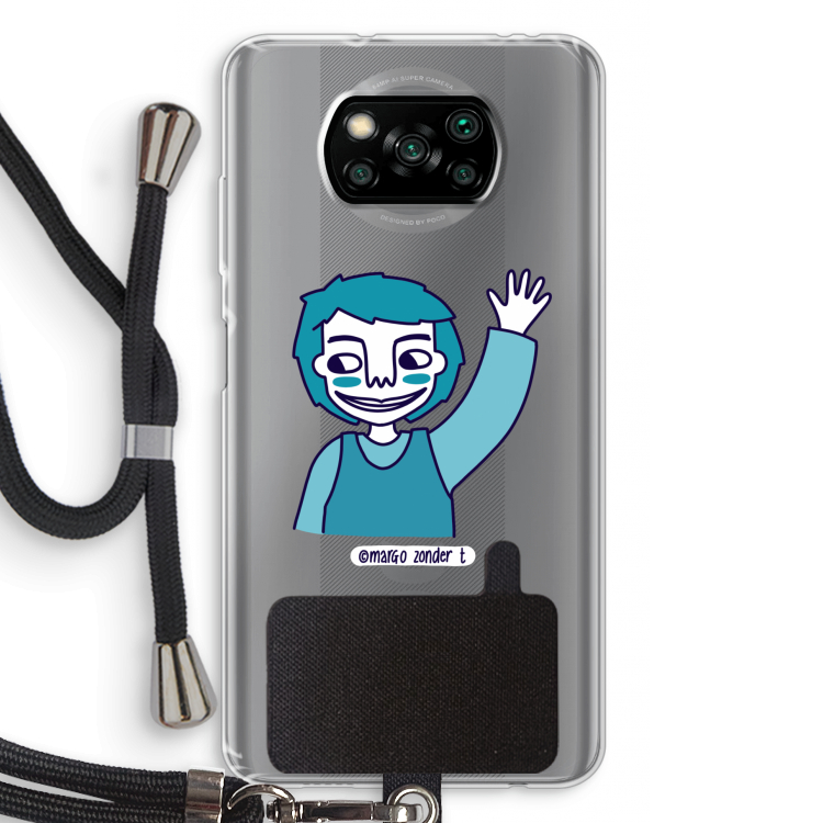 Zwaai: Xiaomi Poco X3 Pro Transparant Hoesje met koord