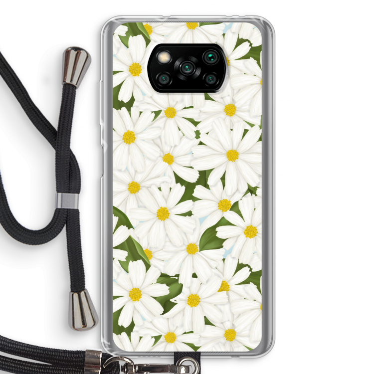 Summer Daisies: Xiaomi Poco X3 Pro Transparant Hoesje met koord