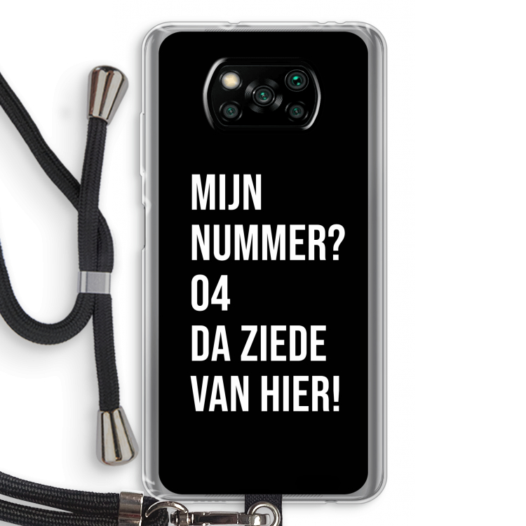 Da ziede van hier - Zwart: Xiaomi Poco X3 Pro Transparant Hoesje met koord