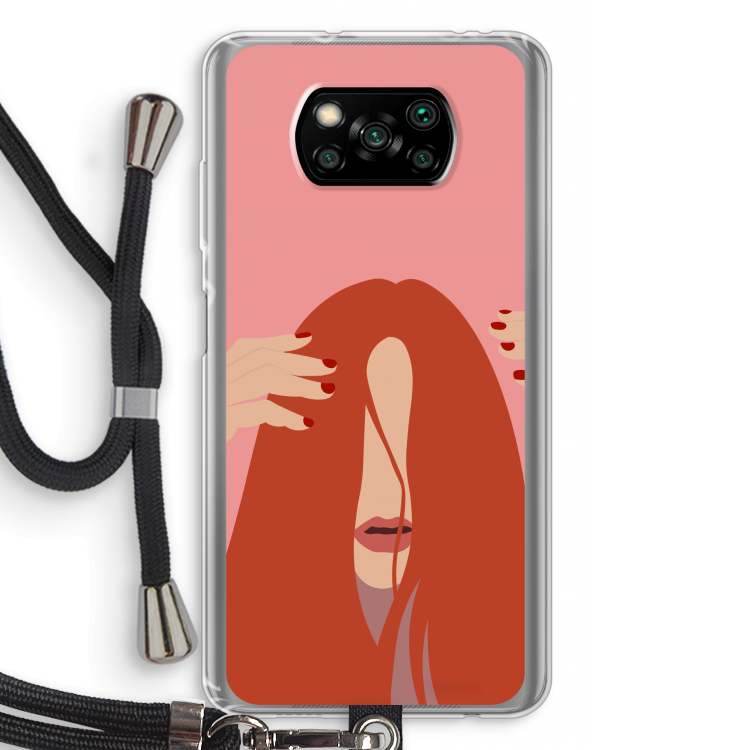 Woke up like this: Xiaomi Poco X3 Pro Transparant Hoesje met koord