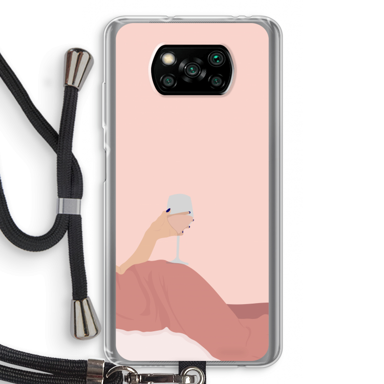 Wine: Xiaomi Poco X3 Pro Transparant Hoesje met koord