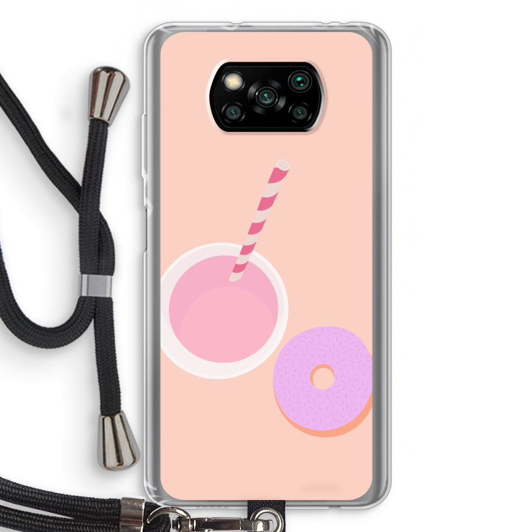 Donut: Xiaomi Poco X3 Pro Transparant Hoesje met koord