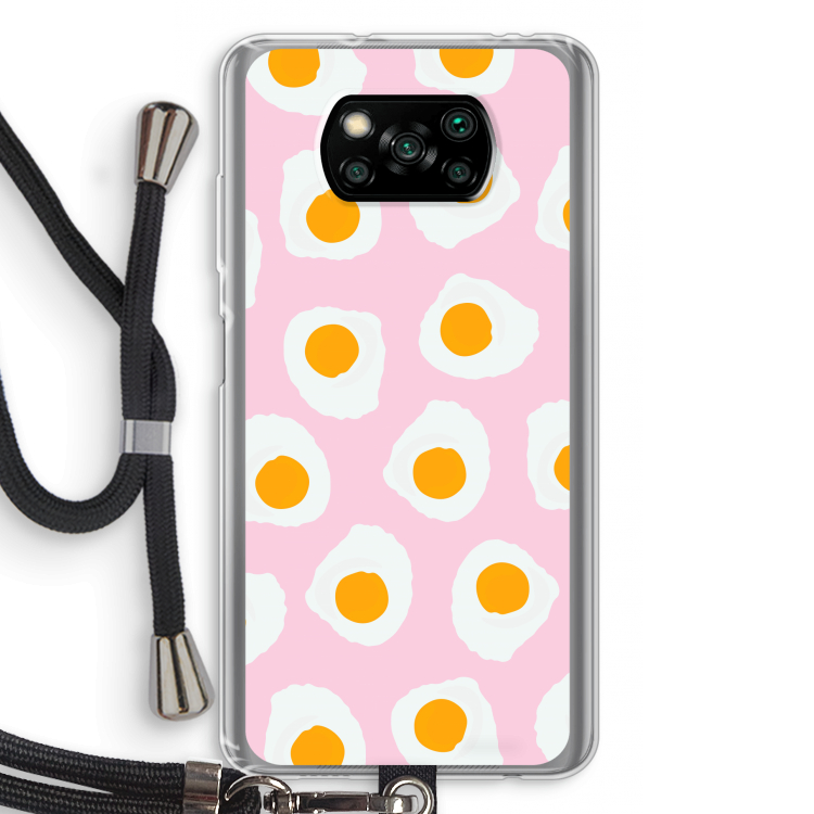 Dancing eggs: Xiaomi Poco X3 Pro Transparant Hoesje met koord