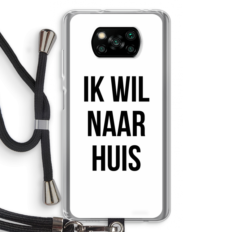 Ik wil naar huis: Xiaomi Poco X3 Pro Transparant Hoesje met koord
