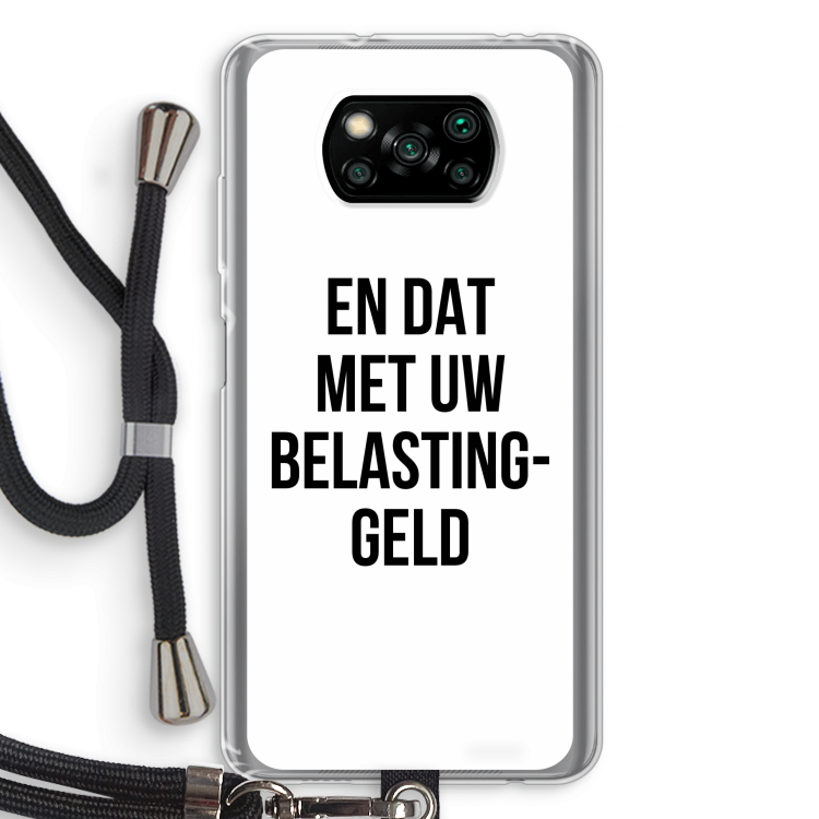 Belastinggeld: Xiaomi Poco X3 Pro Transparant Hoesje met koord