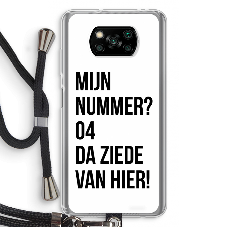 Da ziede van hier: Xiaomi Poco X3 Pro Transparant Hoesje met koord