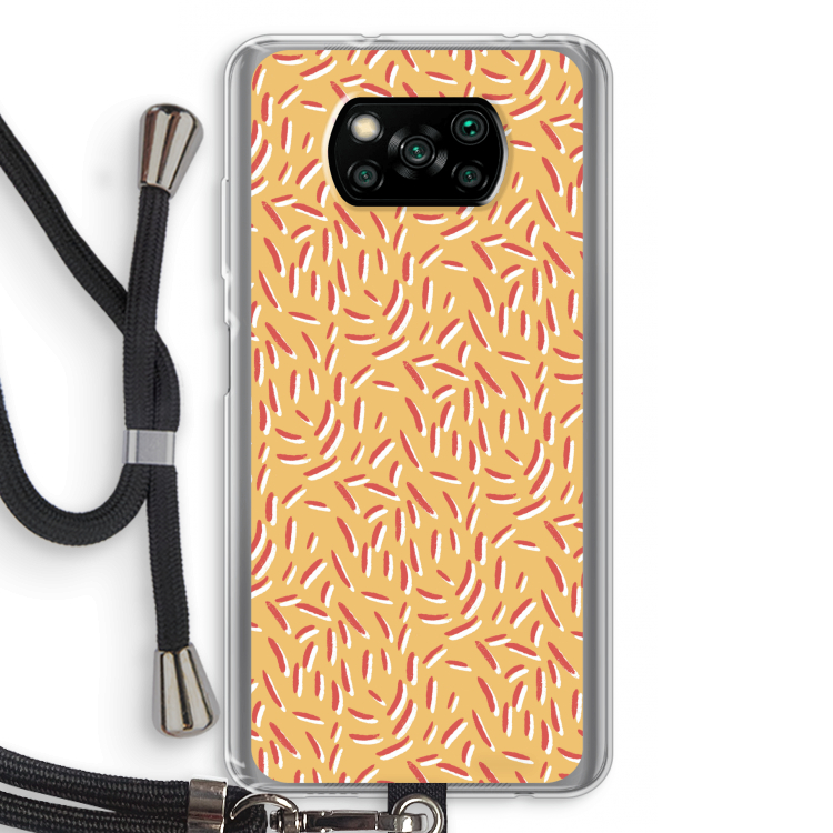 Camouflage: Xiaomi Poco X3 Pro Transparant Hoesje met koord