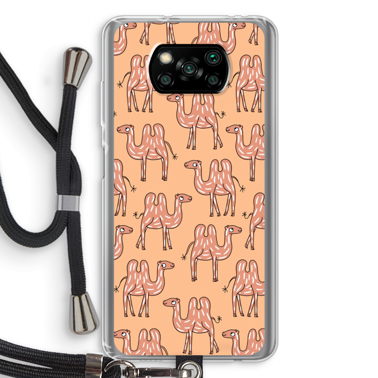 Kameel: Xiaomi Poco X3 Pro Transparant Hoesje met koord