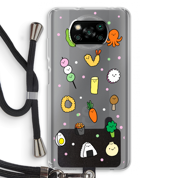 Happy bento friends: Xiaomi Poco X3 Pro Transparant Hoesje met koord