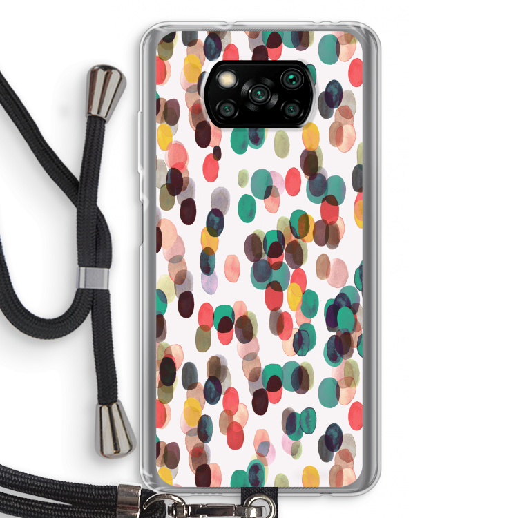 Tropical Dots: Xiaomi Poco X3 Pro Transparant Hoesje met koord