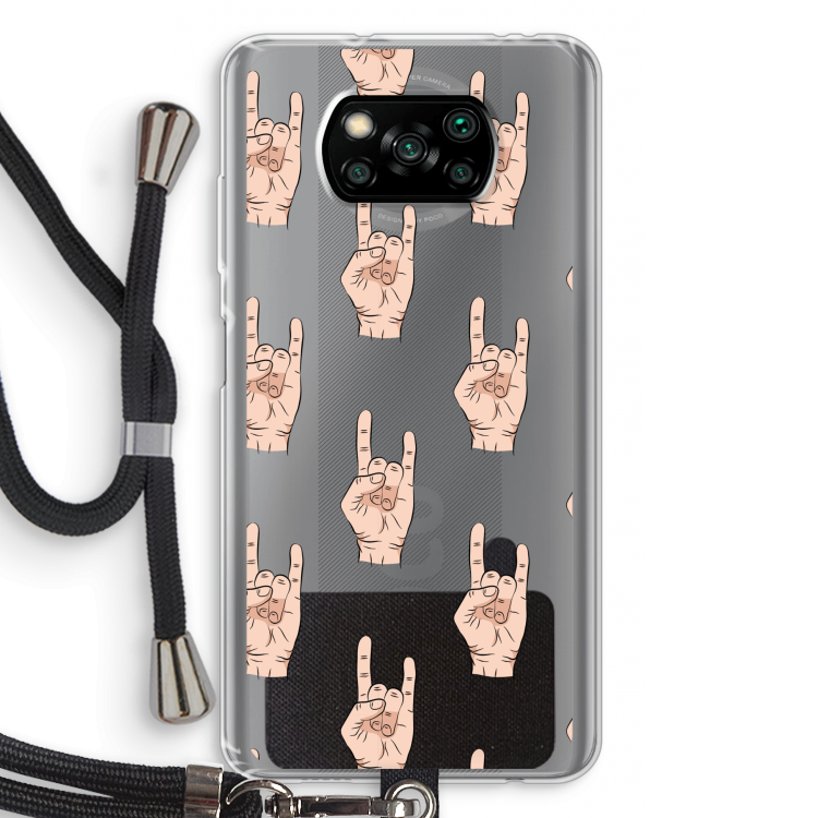 Rock: Xiaomi Poco X3 Pro Transparant Hoesje met koord