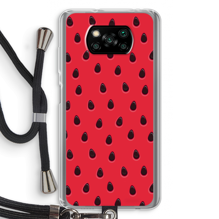 Watermelon: Xiaomi Poco X3 Pro Transparant Hoesje met koord