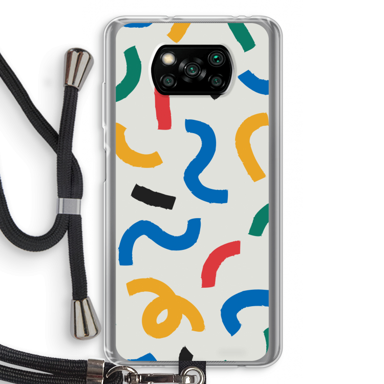 Illustratieve pop 2: Xiaomi Poco X3 Pro Transparant Hoesje met koord