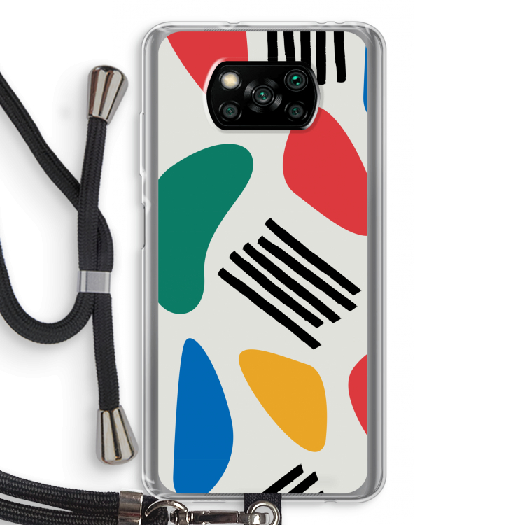 Illustratieve pop 1: Xiaomi Poco X3 Pro Transparant Hoesje met koord