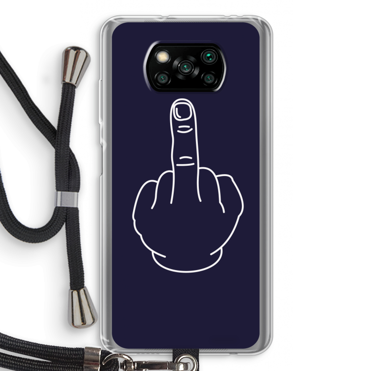 F**k U: Xiaomi Poco X3 Pro Transparant Hoesje met koord