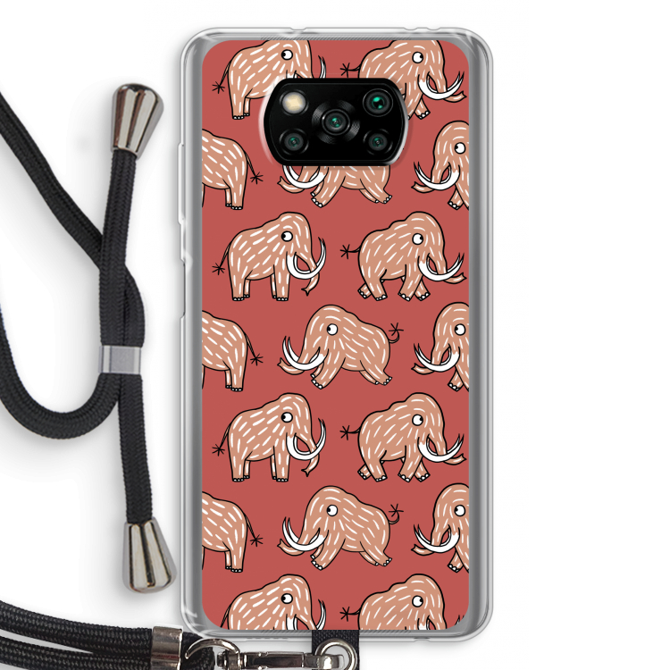 Mammoet: Xiaomi Poco X3 Pro Transparant Hoesje met koord
