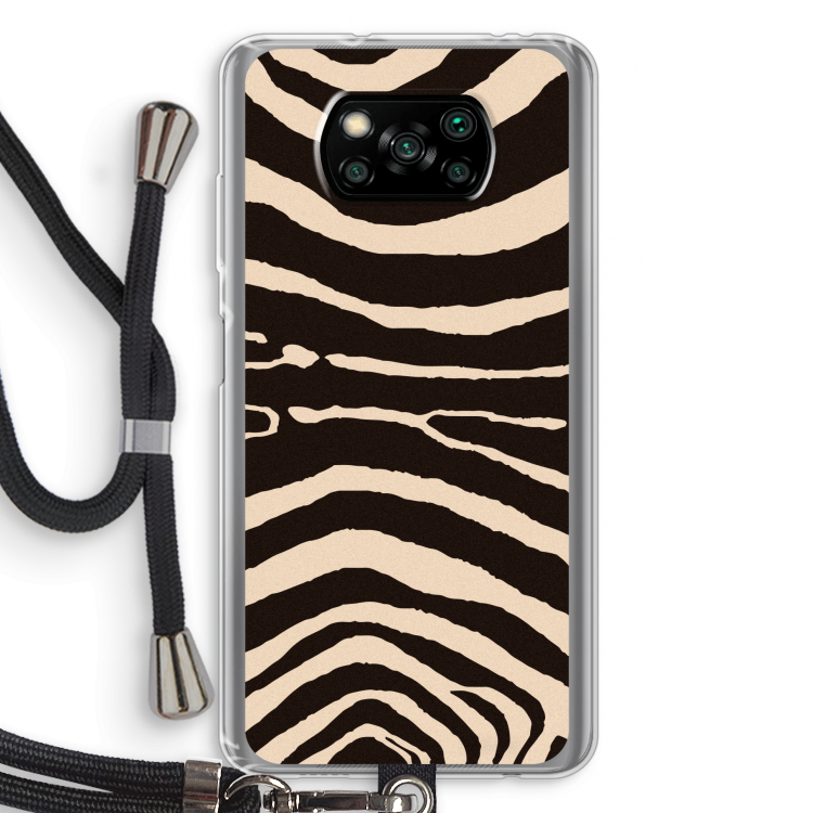 Arizona Zebra: Xiaomi Poco X3 Pro Transparant Hoesje met koord
