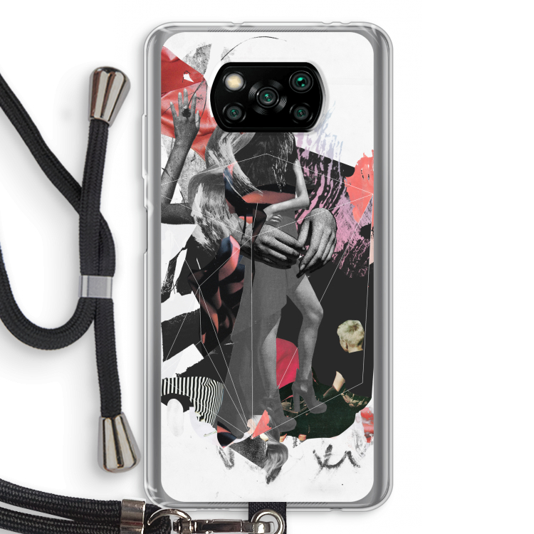 Dissimulation du réel: Xiaomi Poco X3 Pro Transparant Hoesje met koord