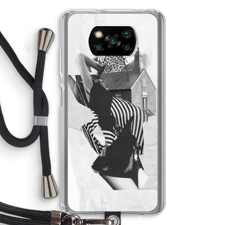 House: Xiaomi Poco X3 Pro Transparant Hoesje met koord