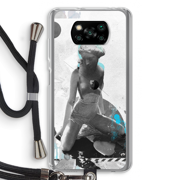 I will not feel a thing: Xiaomi Poco X3 Pro Transparant Hoesje met koord