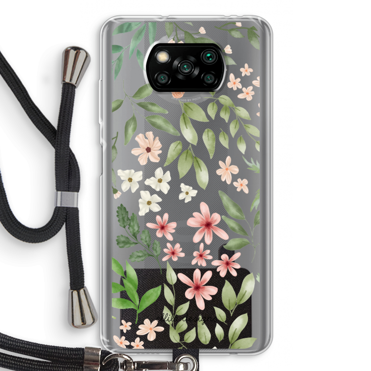 Botanical sweet flower heaven: Xiaomi Poco X3 Pro Transparant Hoesje met koord