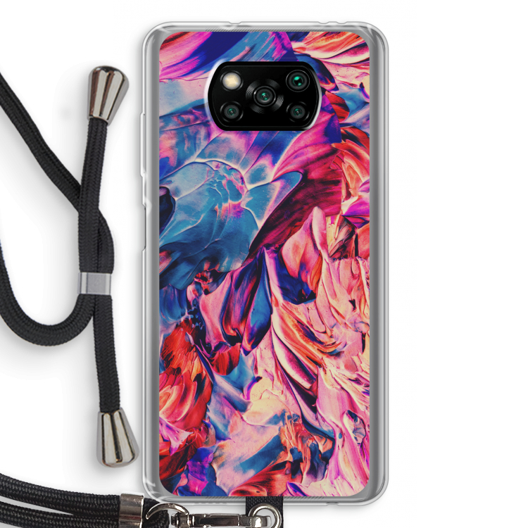 Pink Orchard: Xiaomi Poco X3 Pro Transparant Hoesje met koord