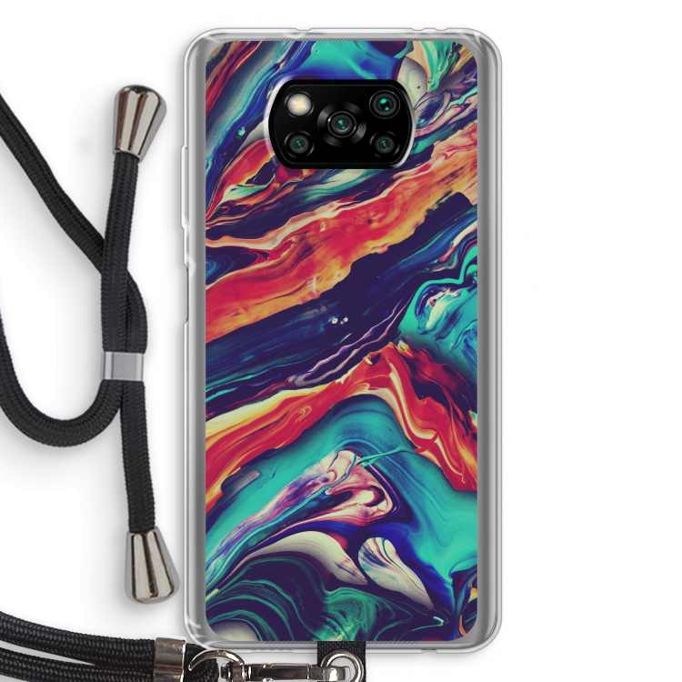 Chameleon Sun: Xiaomi Poco X3 Pro Transparant Hoesje met koord