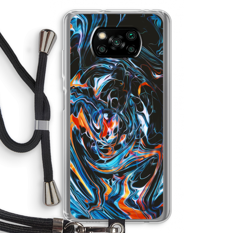 Black Unicorn: Xiaomi Poco X3 Pro Transparant Hoesje met koord