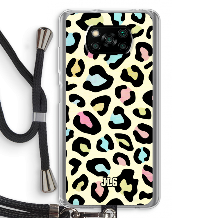 Leopard pattern: Xiaomi Poco X3 Pro Transparant Hoesje met koord