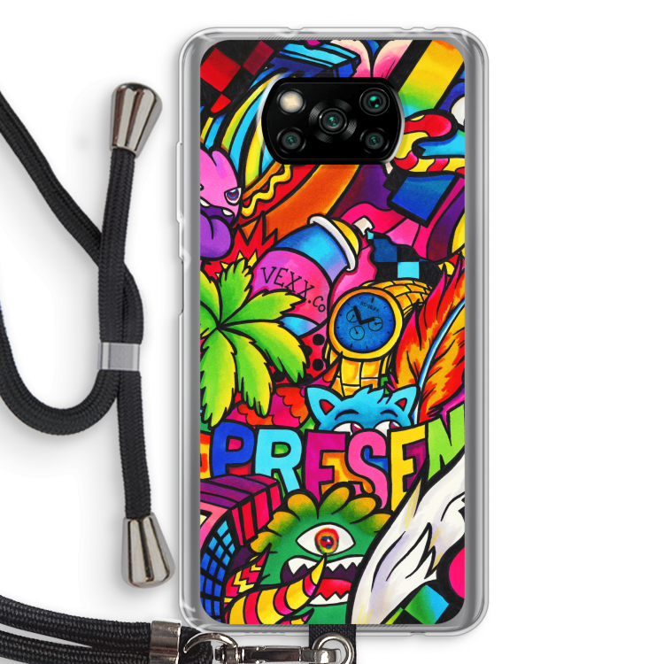 Represent: Xiaomi Poco X3 Pro Transparant Hoesje met koord