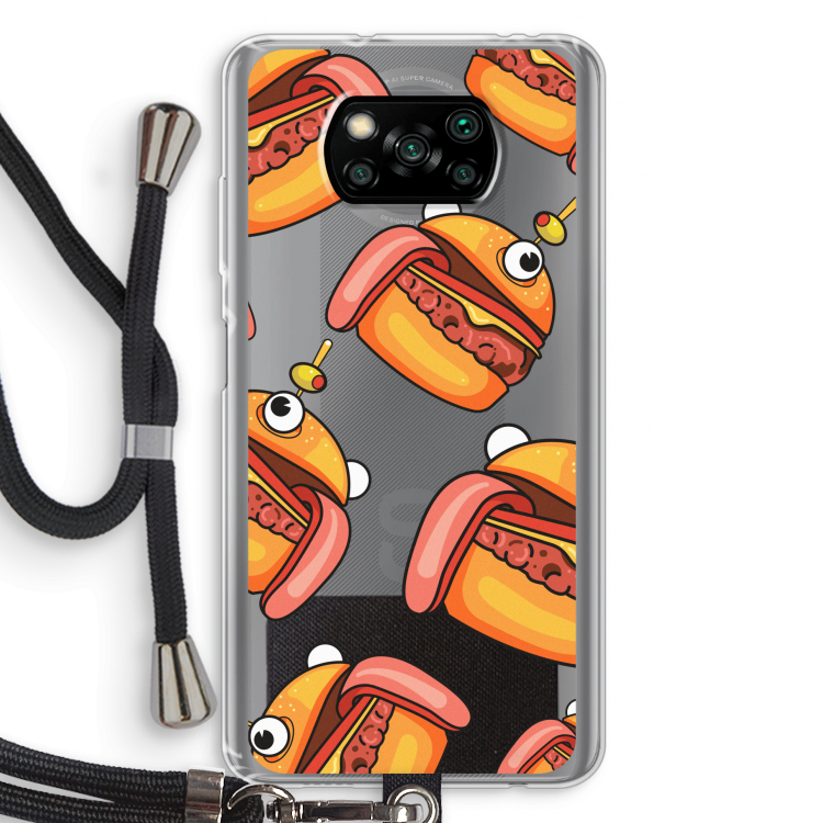 Hamburger: Xiaomi Poco X3 Pro Transparant Hoesje met koord