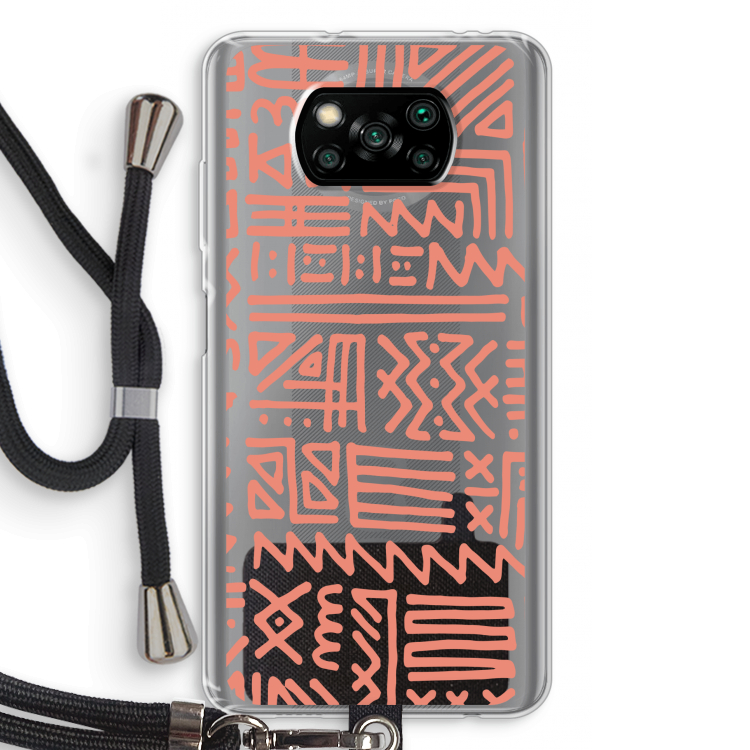Marrakech Pink: Xiaomi Poco X3 Pro Transparant Hoesje met koord