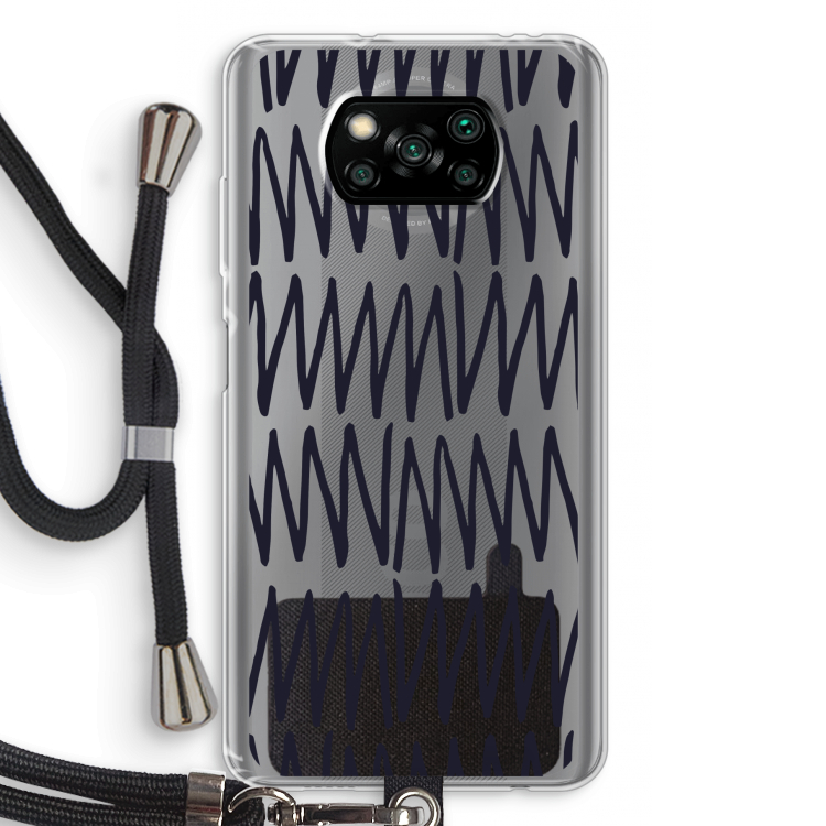 Marrakech Zigzag: Xiaomi Poco X3 Pro Transparant Hoesje met koord