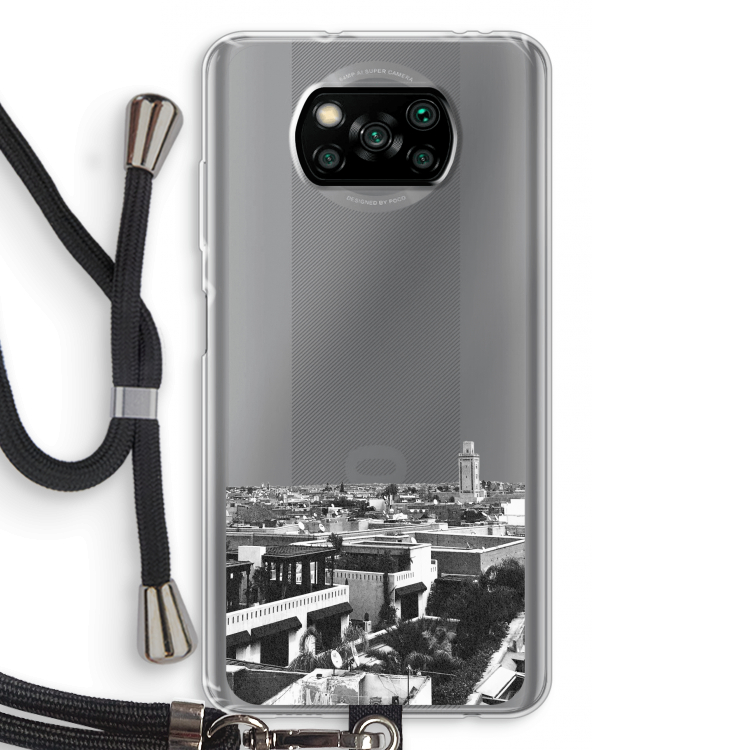 Marrakech Skyline : Xiaomi Poco X3 Pro Transparant Hoesje met koord