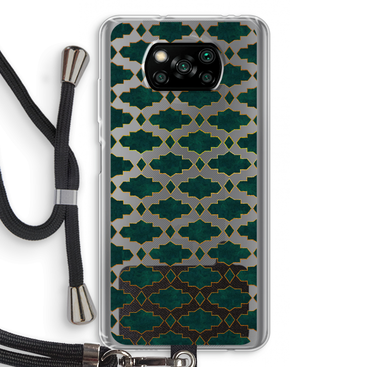 Moroccan tiles: Xiaomi Poco X3 Pro Transparant Hoesje met koord