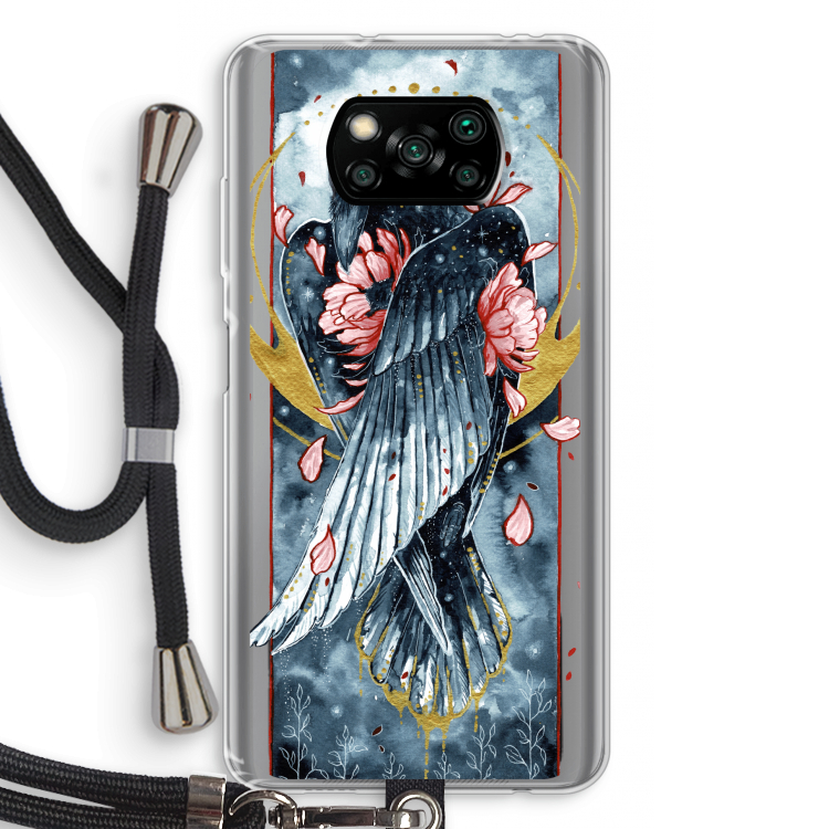 Golden Raven: Xiaomi Poco X3 Pro Transparant Hoesje met koord