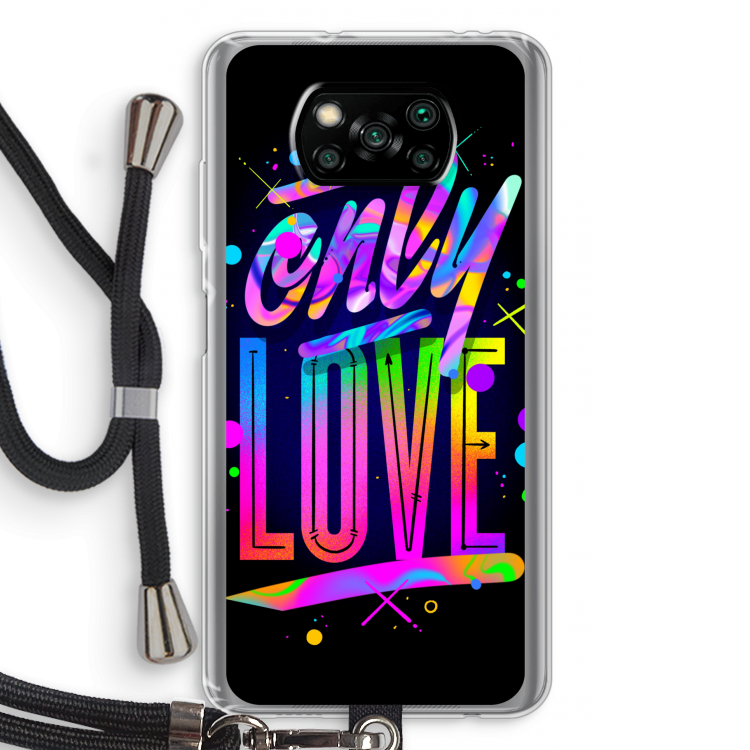 Only Love: Xiaomi Poco X3 Pro Transparant Hoesje met koord