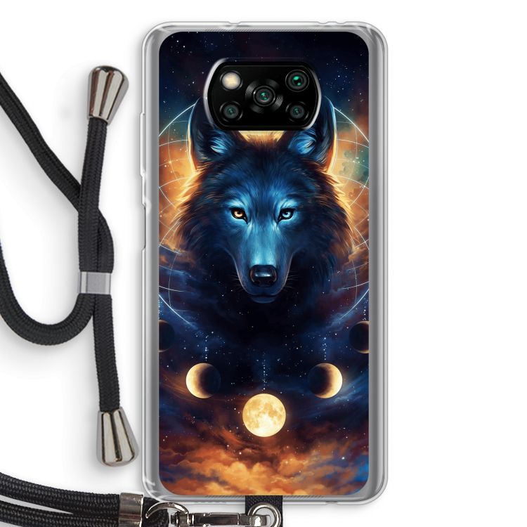 Wolf Dreamcatcher: Xiaomi Poco X3 Pro Transparant Hoesje met koord