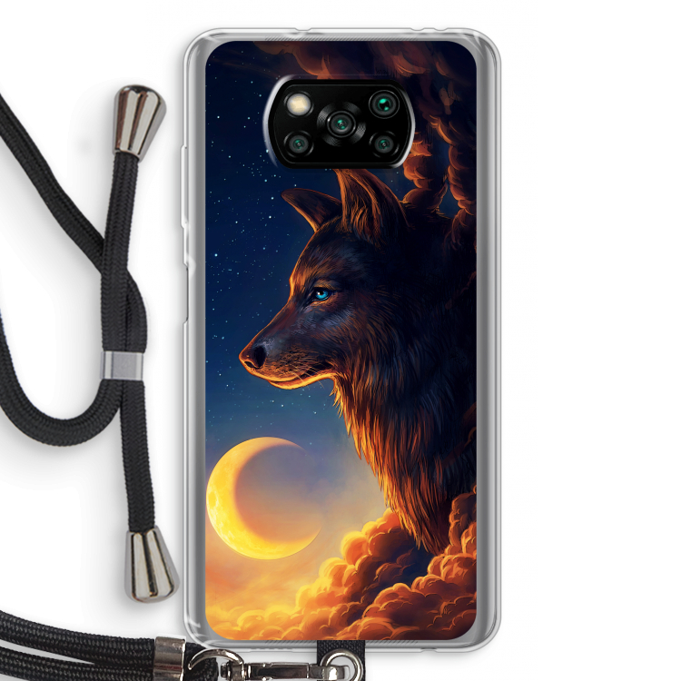Night Guardian: Xiaomi Poco X3 Pro Transparant Hoesje met koord
