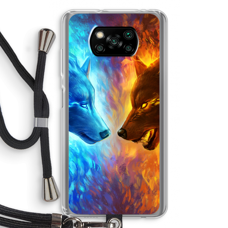 Fire & Ice: Xiaomi Poco X3 Pro Transparant Hoesje met koord