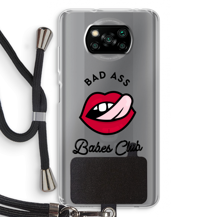 Badass Babes Club: Xiaomi Poco X3 Pro Transparant Hoesje met koord