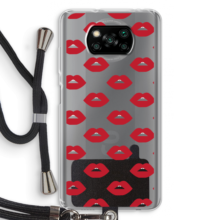 Lips: Xiaomi Poco X3 Pro Transparant Hoesje met koord