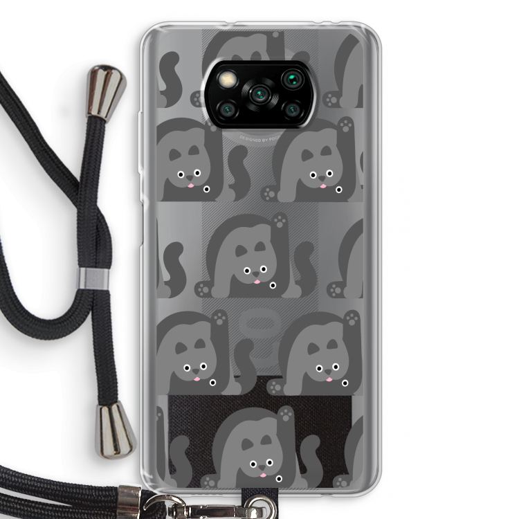 Cats: Xiaomi Poco X3 Pro Transparant Hoesje met koord