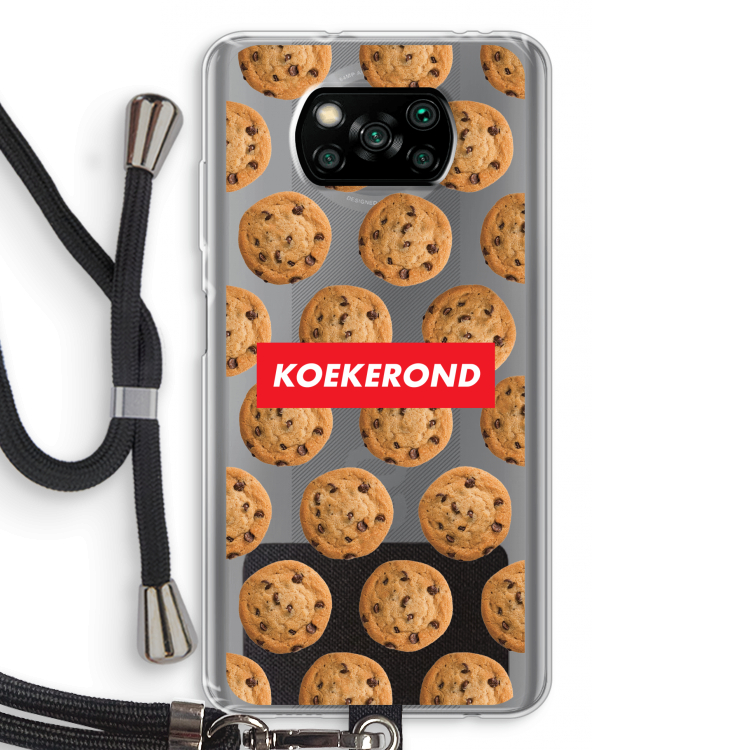 Koekerond: Xiaomi Poco X3 Pro Transparant Hoesje met koord