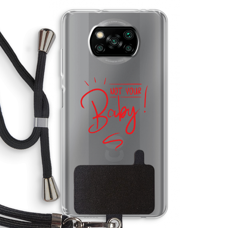 Not Your Baby: Xiaomi Poco X3 Pro Transparant Hoesje met koord