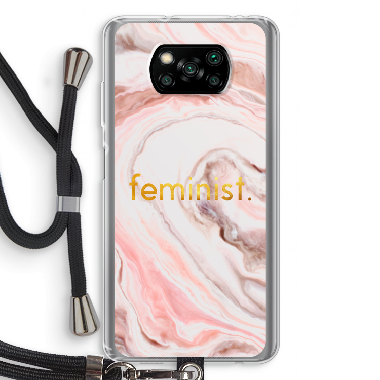Feminist: Xiaomi Poco X3 Pro Transparant Hoesje met koord