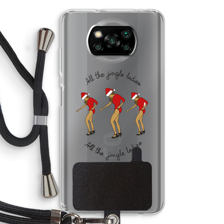 Jingle Ladies: Xiaomi Poco X3 Pro Transparant Hoesje met koord