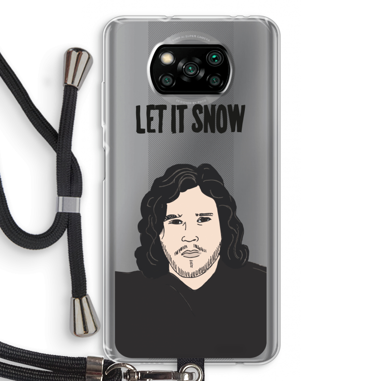 Let It Snow: Xiaomi Poco X3 Pro Transparant Hoesje met koord