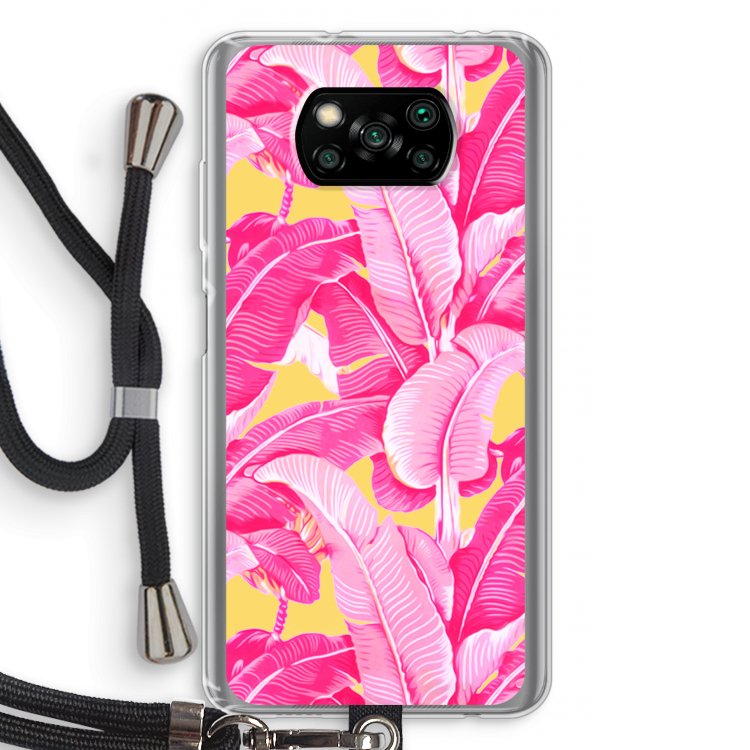 Pink Banana: Xiaomi Poco X3 Pro Transparant Hoesje met koord