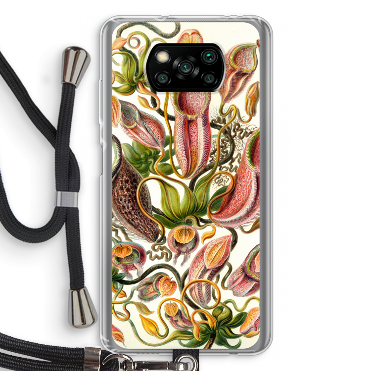 Haeckel Nepenthaceae: Xiaomi Poco X3 Pro Transparant Hoesje met koord